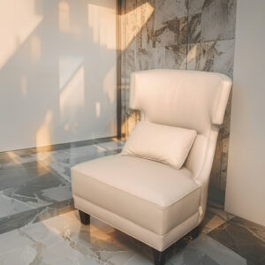 皮面高背主人椅