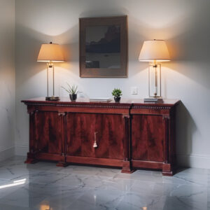 胡桃渦旋四門長邊櫃