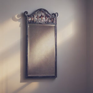 鑄銅飾金直立鏡